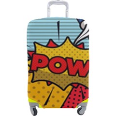 Pow Word Pop Art Style Expression Vector Luggage Cover (large) by Amaryn4rt