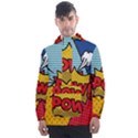 Pow Word Pop Art Style Expression Vector Men s Front Pocket Pullover Windbreaker View1