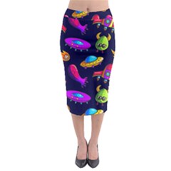 Space Pattern Midi Pencil Skirt by Amaryn4rt