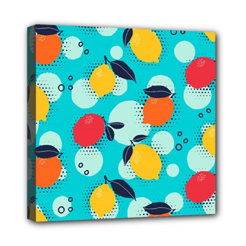 Pop Art Style Citrus Seamless Pattern Mini Canvas 8  X 8  (stretched) by Amaryn4rt