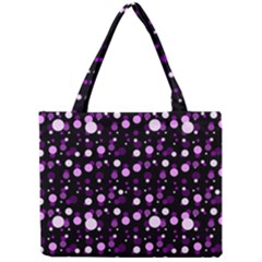 Purple, Pink Bokeh Dots, Asymmetric Polka Dot With Modern Twist Mini Tote Bag by Casemiro