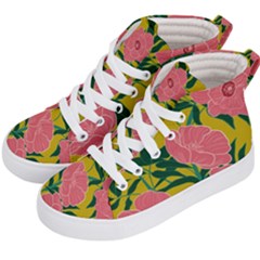 Pink Flower Seamless Pattern Kids  Hi-top Skate Sneakers by Amaryn4rt