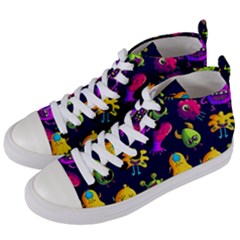 Space Patterns Women s Mid-top Canvas Sneakers by Amaryn4rt