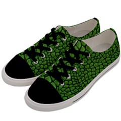 Seamless Pattern Crocodile Leather Men s Low Top Canvas Sneakers by Amaryn4rt