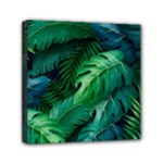 Tropical Green Leaves Background Mini Canvas 6  x 6  (Stretched)