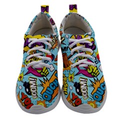 Comic Elements Colorful Seamless Pattern Athletic Shoes by Amaryn4rt