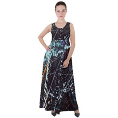 Abstract Colorful Texture Empire Waist Velour Maxi Dress by Amaryn4rt
