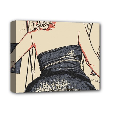 Bedroom Invitation, Kinky Blonde Girl Illustration, Naughty Sketch Deluxe Canvas 14  X 11  (stretched) by Casemiro
