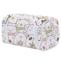 Cute-baby-animals-seamless-pattern Toiletries Pouch