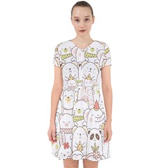 Cute-baby-animals-seamless-pattern Adorable In Chiffon Dress by Sobalvarro