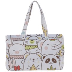 Cute-baby-animals-seamless-pattern Canvas Work Bag