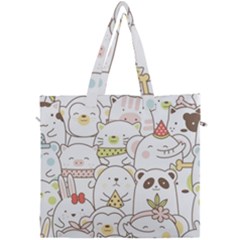 Cute-baby-animals-seamless-pattern Canvas Travel Bag