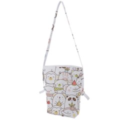 Cute-baby-animals-seamless-pattern Folding Shoulder Bag by Sobalvarro
