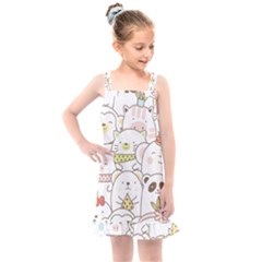 Cute-baby-animals-seamless-pattern Kids  Overall Dress by Sobalvarro