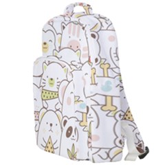 Cute-baby-animals-seamless-pattern Double Compartment Backpack by Sobalvarro