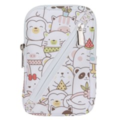 Cute-baby-animals-seamless-pattern Belt Pouch Bag (small)