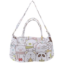 Cute-baby-animals-seamless-pattern Removal Strap Handbag
