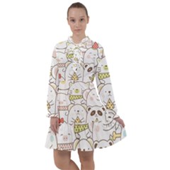 Cute-baby-animals-seamless-pattern All Frills Chiffon Dress