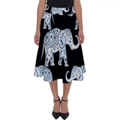 Elephant-pattern-background Perfect Length Midi Skirt by Sobalvarro