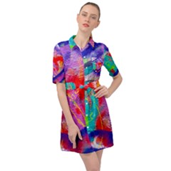 Crazy Graffiti Belted Shirt Dress by essentialimage
