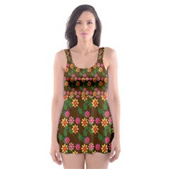 Floral Skater Dress Swimsuit by Sparkle