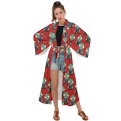 Zombie Virus Maxi Kimono by helendesigns