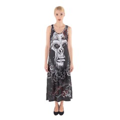 Monster Monkey From The Woods Sleeveless Maxi Dress by DinzDas