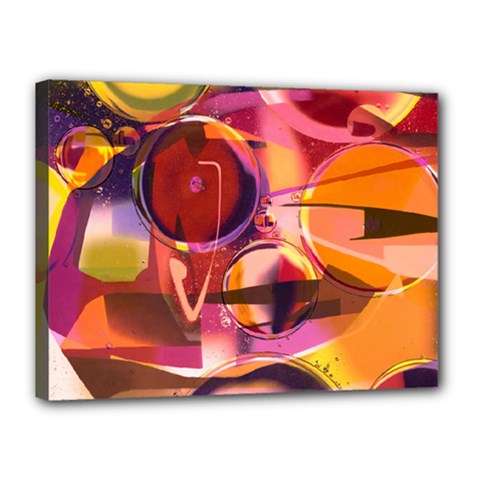 Fractured Colours Canvas 16  X 12  (stretched) by helendesigns