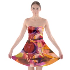 Fractured Colours Strapless Bra Top Dress by helendesigns
