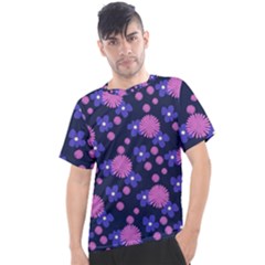 Pink And Blue Flowers Men s Sport Top by bloomingvinedesign