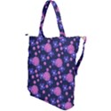 Pink and Blue Flowers Shoulder Tote Bag View2