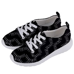 Black And White Geo Print Women s Lightweight Sports Shoes by dflcprintsclothing