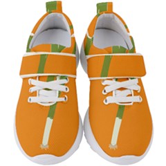 Leek Green Onion Kids  Velcro Strap Shoes