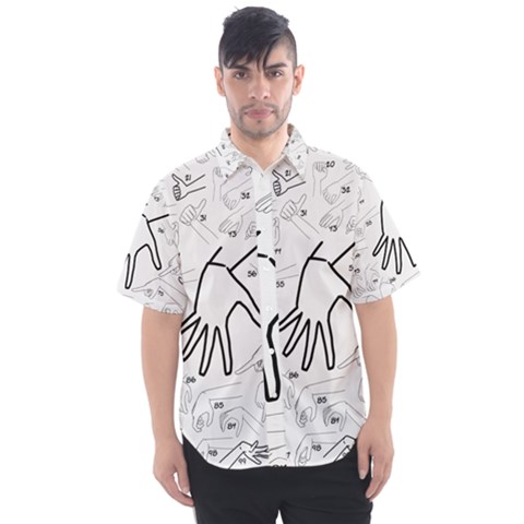 Hands Reference Art Drawing Men s Short Sleeve Shirt by Mariart
