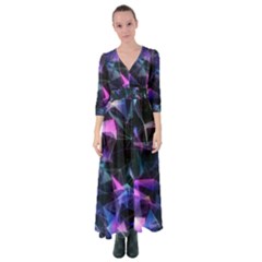 Abstract Atom Background Button Up Maxi Dress by Mariart