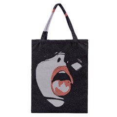 Wide Open And Ready - Kinky Girl Face In The Dark Classic Tote Bag by Casemiro