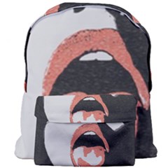 Wide Open And Ready - Kinky Girl Face In The Dark Giant Full Print Backpack by Casemiro