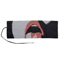 Wide Open And Ready - Kinky Girl Face In The Dark Roll Up Canvas Pencil Holder (m) by Casemiro