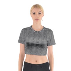 Black And White Triangles Cotton Crop Top by Sparkle