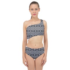 Optical Illusion Spliced Up Two Piece Swimsuit by Sparkle