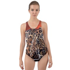 Nature With Tiger Cut-out Back One Piece Swimsuit by Sparkle