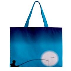 Fishing Zipper Mini Tote Bag by Sparkle