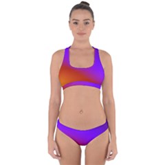 Violet Orange Cross Back Hipster Bikini Set by Sparkle