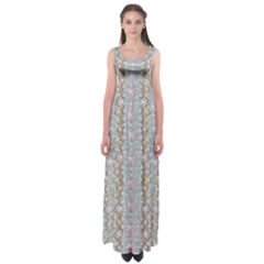 Summer Florals In The Sea Pond Decorative Empire Waist Maxi Dress by pepitasart