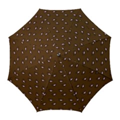 Zodiac Bat Pink Brown Golf Umbrellas by snowwhitegirl
