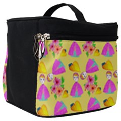 Girl With Hood Cape Heart Lemon Pattern Yellow Make Up Travel Bag (big) by snowwhitegirl