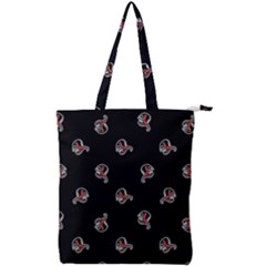 Ugly Monster Fish Motif Print Pattern Double Zip Up Tote Bag by dflcprintsclothing