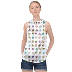 All The Aliens Teeny High Neck Satin Top by ArtByAng