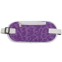 Purple Big Cat Pattern Rounded Waist Pouch by Angelandspot