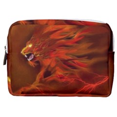 Fire Lion Flame Light Mystical Make Up Pouch (medium) by HermanTelo